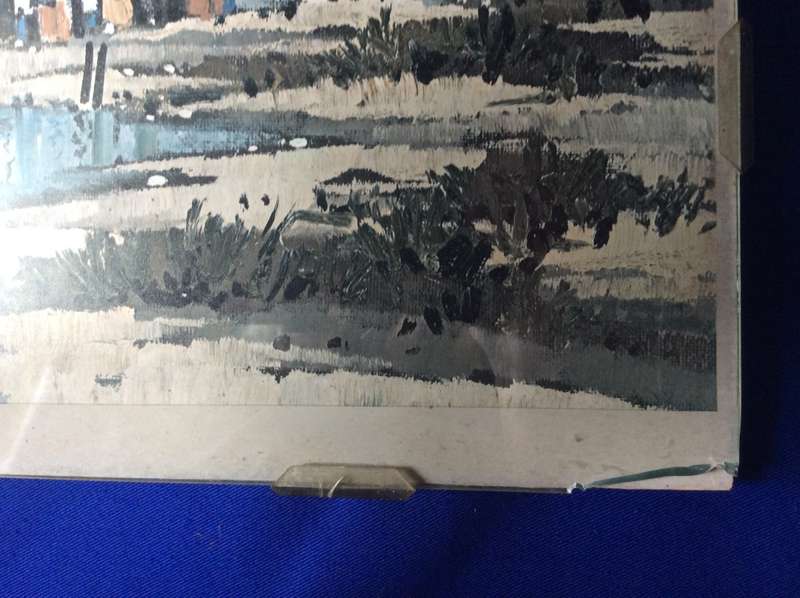 M. Brigg  Print Mounted Behind Glass