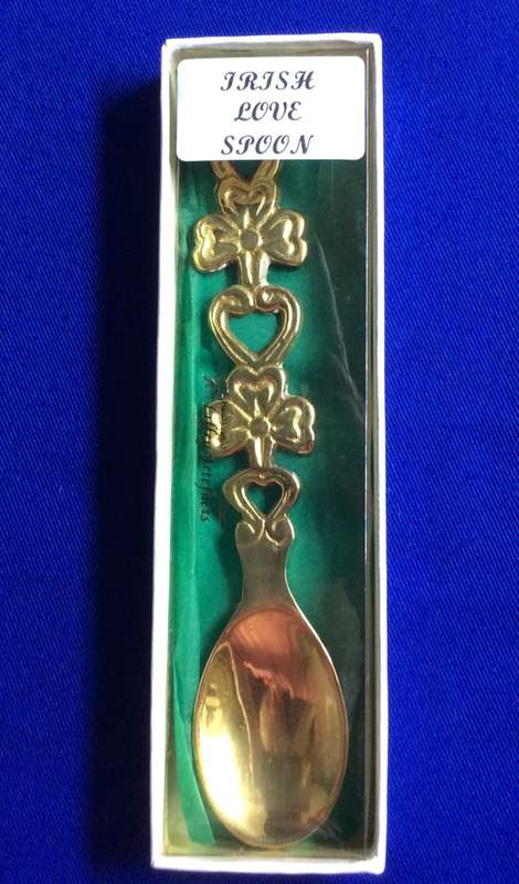 Irish Love Spoon - Shamrock - Boxed