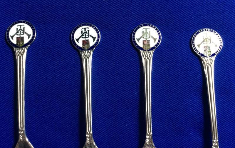 Collectible Enamelled Transvaal Landbou Unie Emblem Spoon and Cake Forks