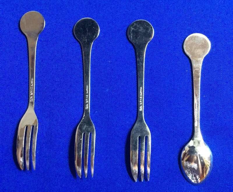 Collectible Enamelled Transvaal Landbou Unie Emblem Spoon and Cake Forks