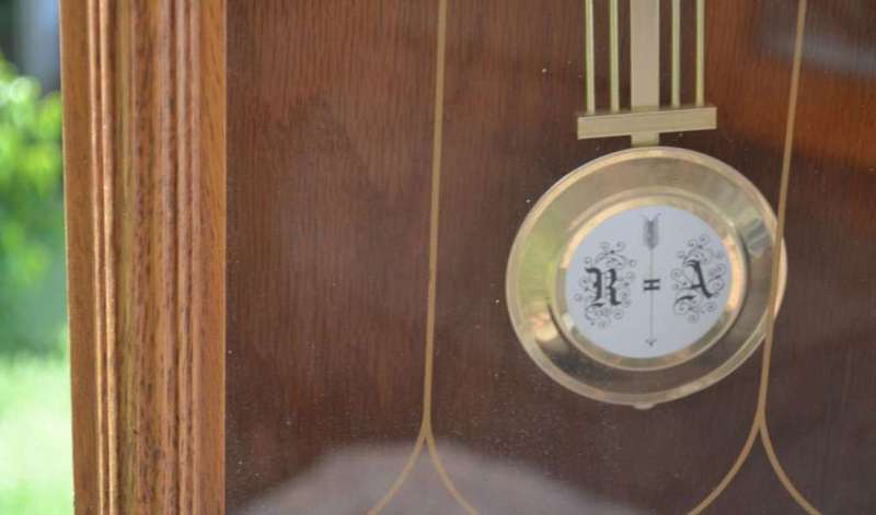 Century Solid  Oak Pendulum Wall Clock - Battery Operated