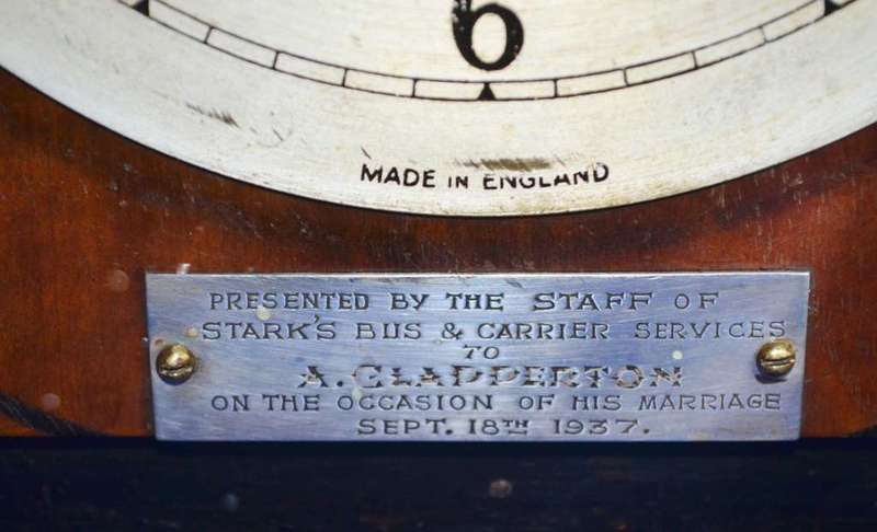 Gerrard Clock Company Limited Vintage Art Deco Mantle Clock c1937