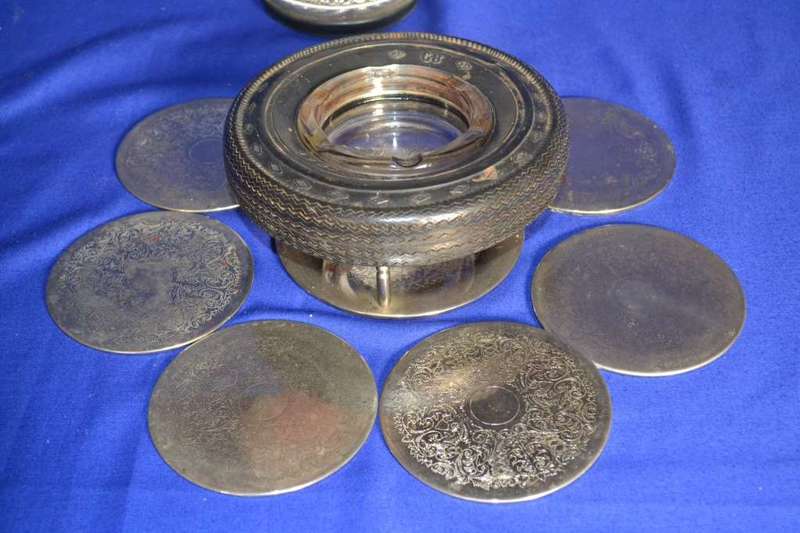 Bar Accessories - Soda Syphon, Coasters and Tyre Ashtray