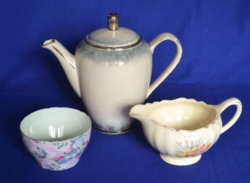 Tea Pot, Milk jug and Open Sugar Bowl - Various Makers