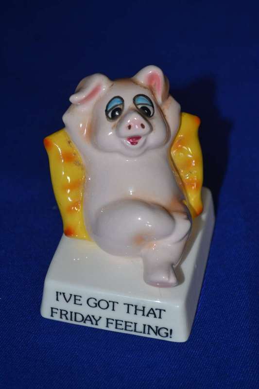 Porcelain Pig Figures x 3