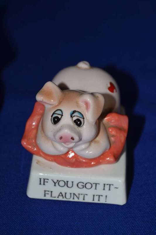 Porcelain Pig Figures x 3