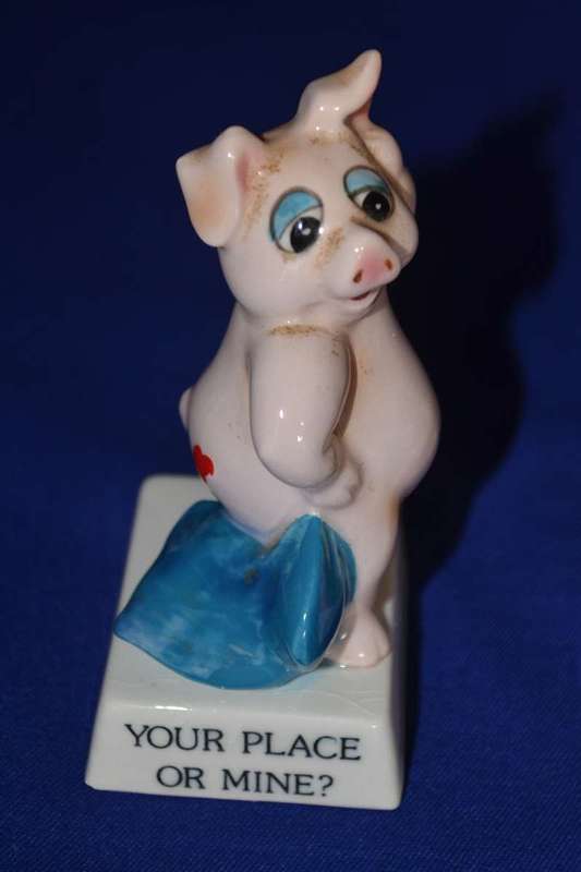 Porcelain Pig Figures x 3