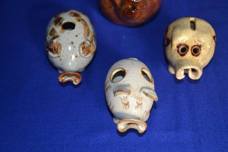 Ceramic Pig Ornaments x 4