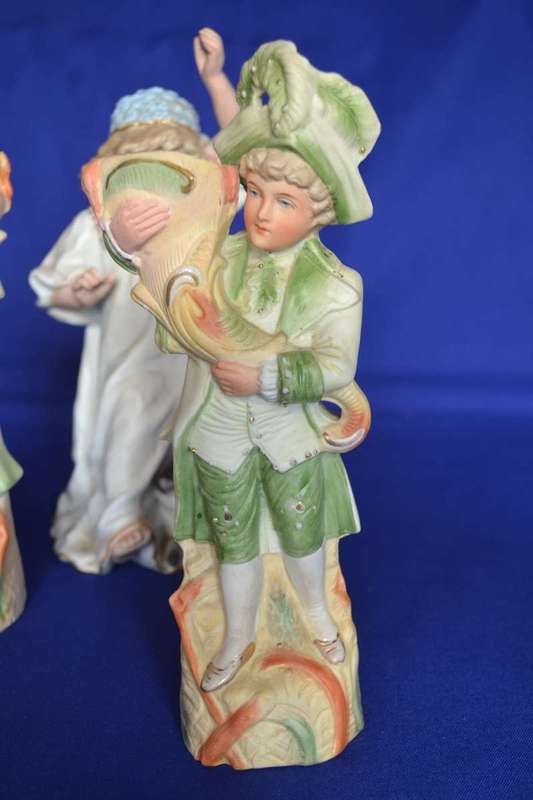Antique Gebruder Heubach Bisque Figurine, Pair Bisque Figurines