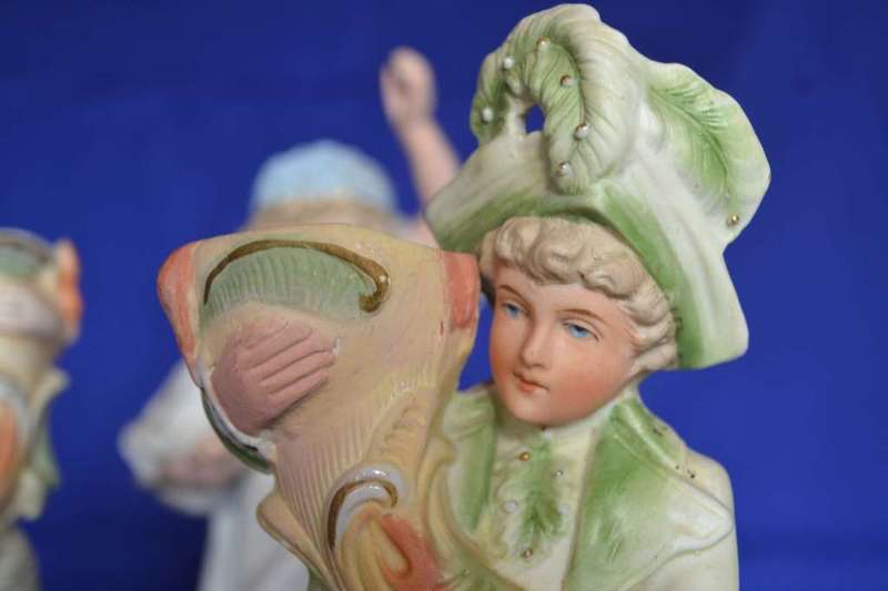 Antique Gebruder Heubach Bisque Figurine, Pair Bisque Figurines