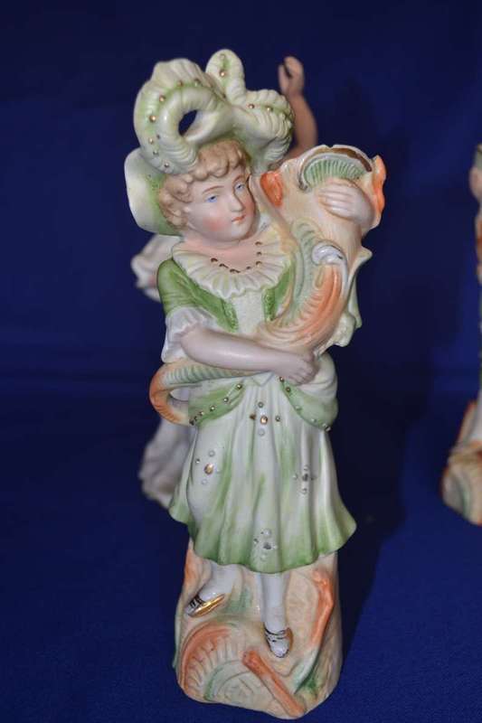 Antique Gebruder Heubach Bisque Figurine, Pair Bisque Figurines