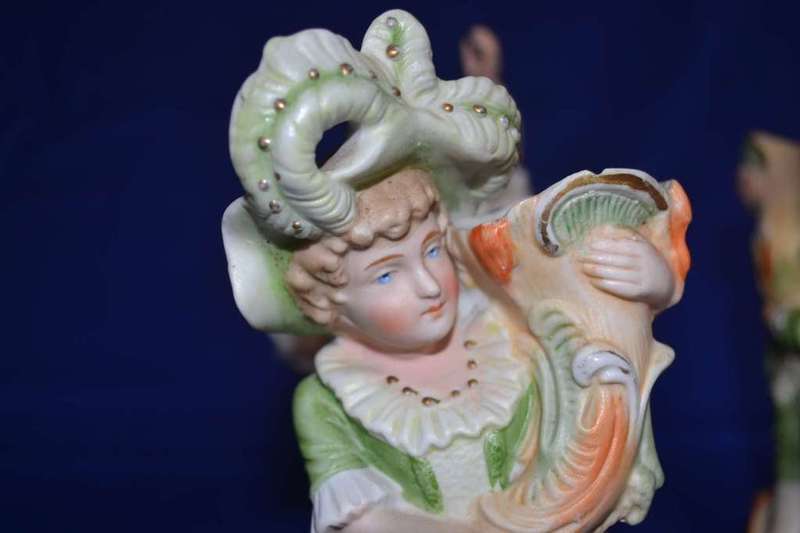 Antique Gebruder Heubach Bisque Figurine, Pair Bisque Figurines