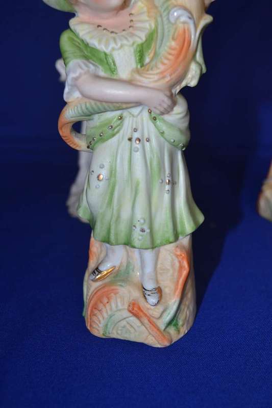 Antique Gebruder Heubach Bisque Figurine, Pair Bisque Figurines