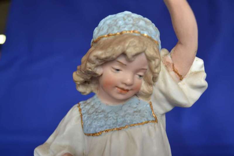 Antique Gebruder Heubach Bisque Figurine, Pair Bisque Figurines