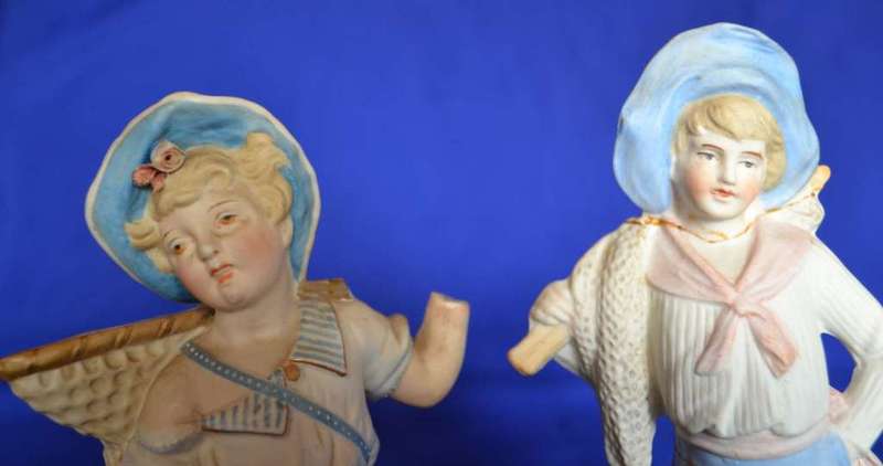 Vintage Bisque Porcelain Figures x 2