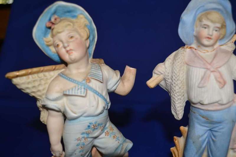 Vintage Bisque Porcelain Figures x 2