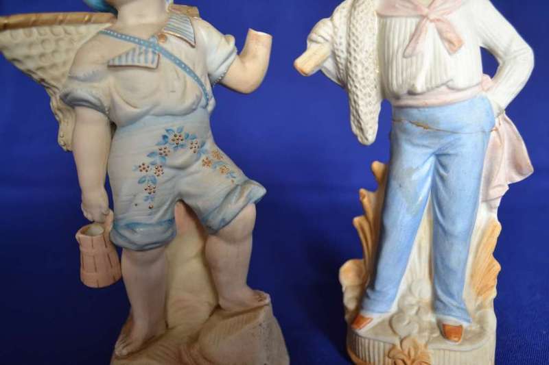 Vintage Bisque Porcelain Figures x 2