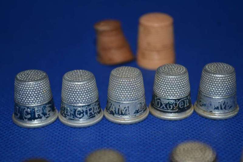Vintage Metal Thimbles including One Silver Thimble - 14 Pieces