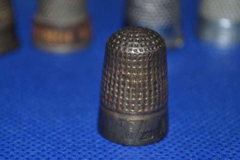 Vintage Metal Thimbles including One Silver Thimble - 14 Pieces