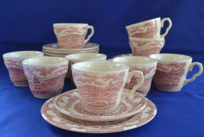 English Ironstone Tableware EIT Trios Pink - 26 Pieces