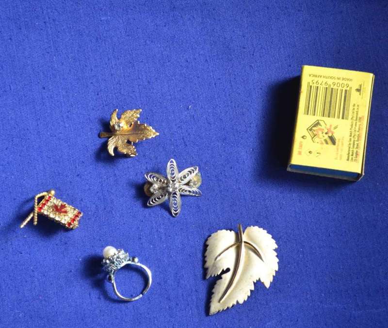 Assorted Vintage Brooches  and a Ring- 5 Pieces