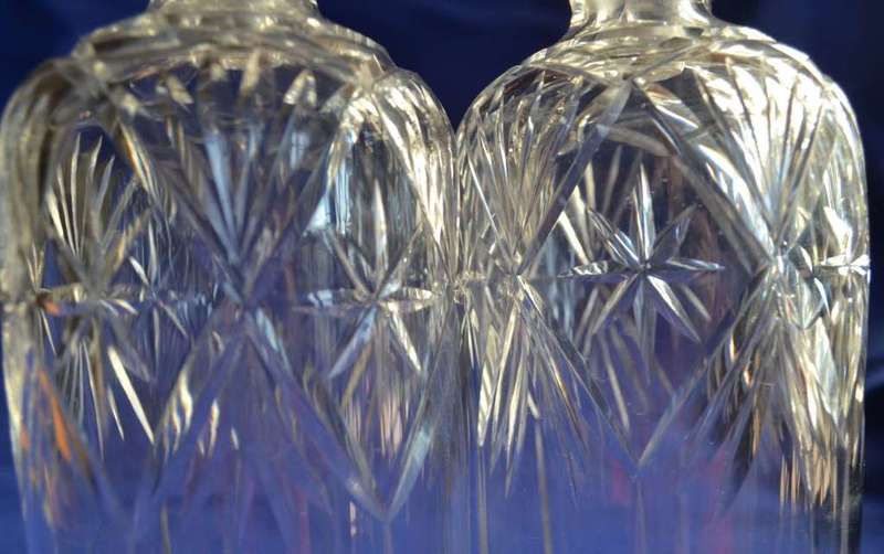 Pair of Matching Cut Crystal Decanters