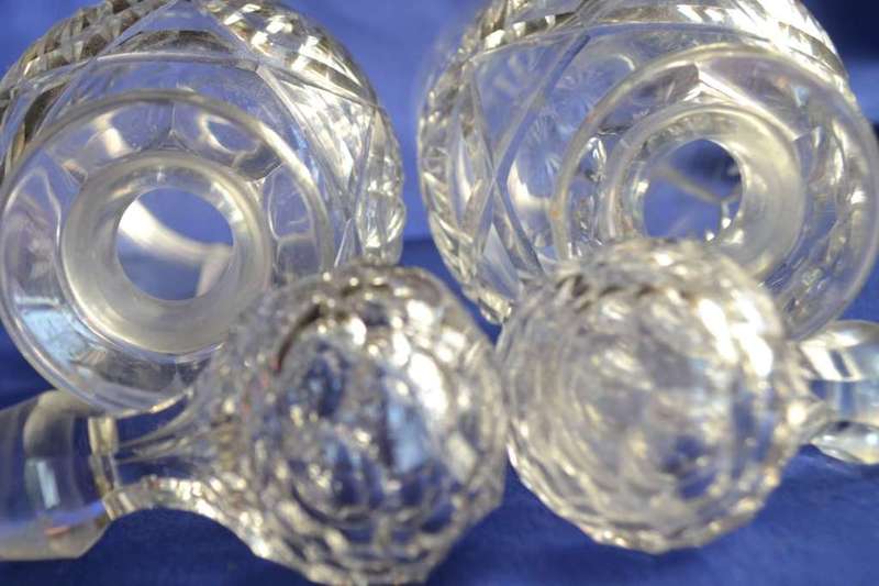Pair of Matching Cut Crystal Decanters