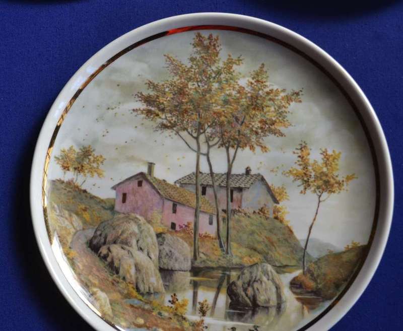 Assorted Vintage Porcelain Plates - Three Pieces
