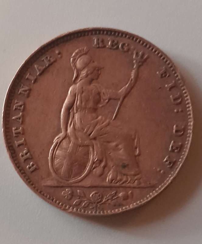 1953 Penny Victoria British Copper Coin