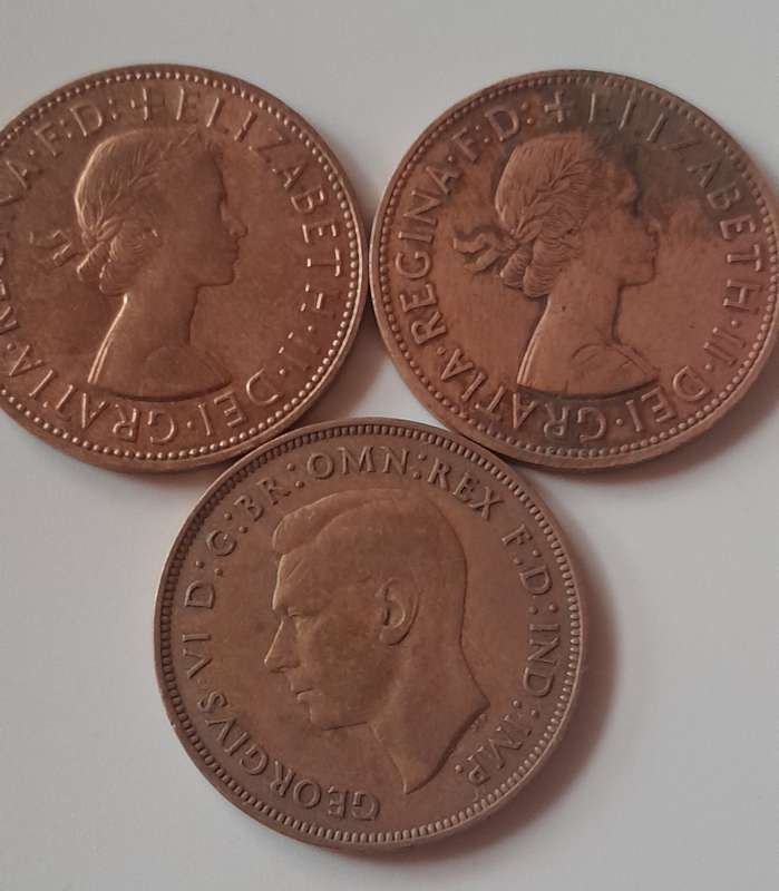 British 1 Penny Coins  1937  1962 1967