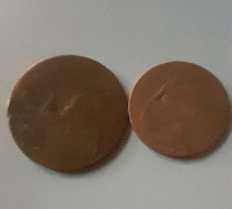 British 1 Penny Coins one with date..1916