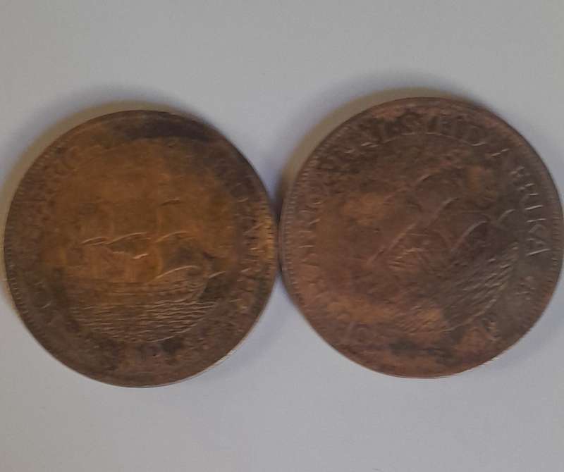 1941 & 1942 South African 1 Penny