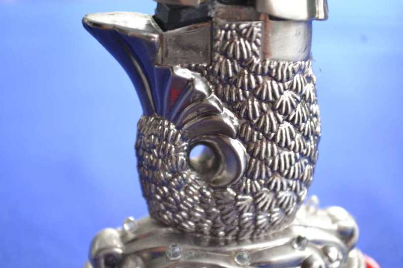 Vintage Pewter Singapore Merlion  Containing Six Merlion Cocktail forks