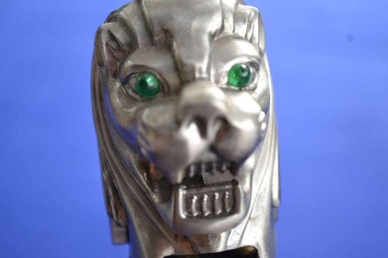 Vintage Pewter Singapore Merlion  Containing Six Merlion Cocktail forks
