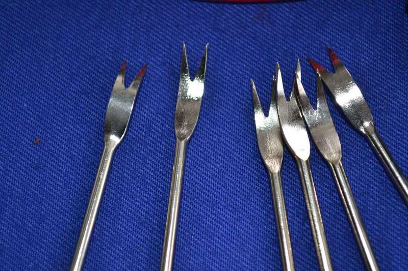 Vintage Pewter Singapore Merlion  Containing Six Merlion Cocktail forks