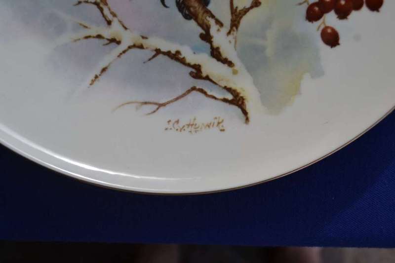 Constantia China Set of Three Bird Display / Wall Plates