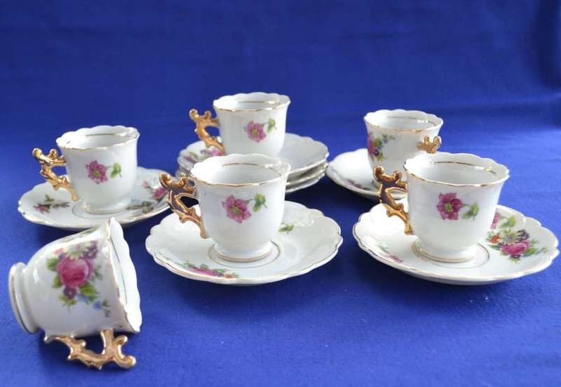 Lilac China Demitasse Tea Set - 12 Pieces