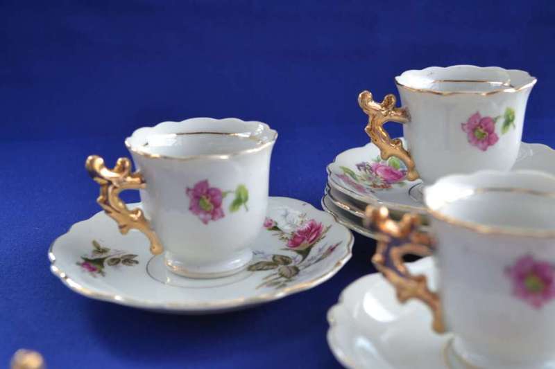 Lilac China Demitasse Tea Set - 12 Pieces