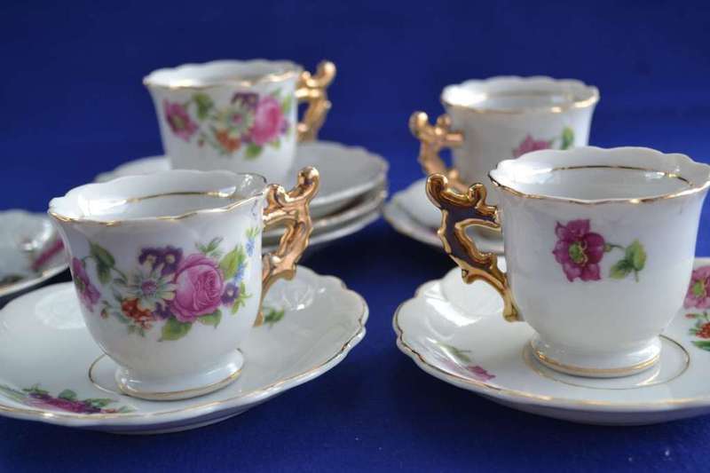 Lilac China Demitasse Tea Set - 12 Pieces