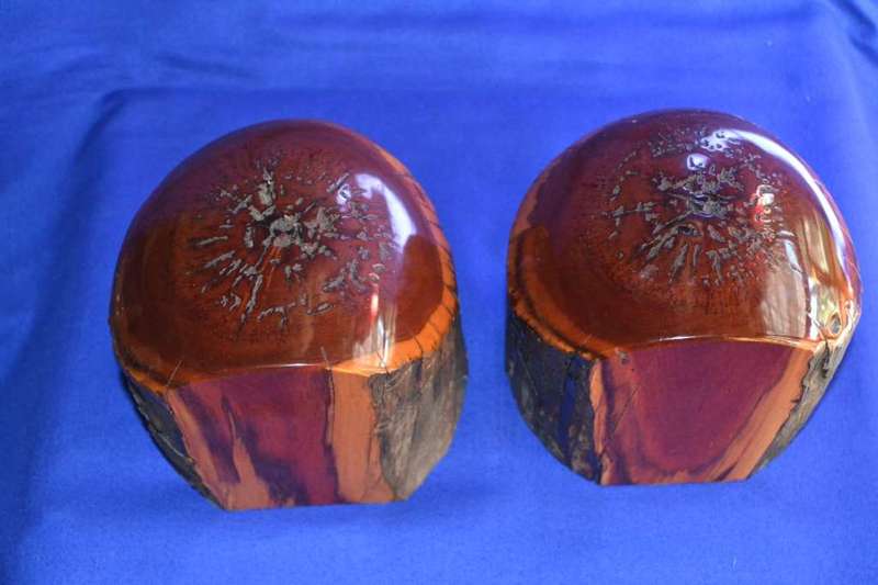 Vintage Mulga Wood Book Ends