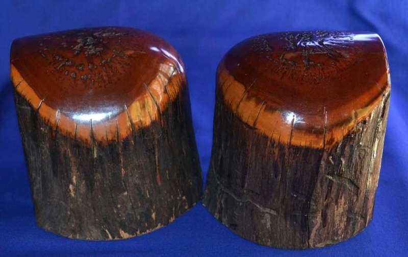 Vintage Mulga Wood Book Ends