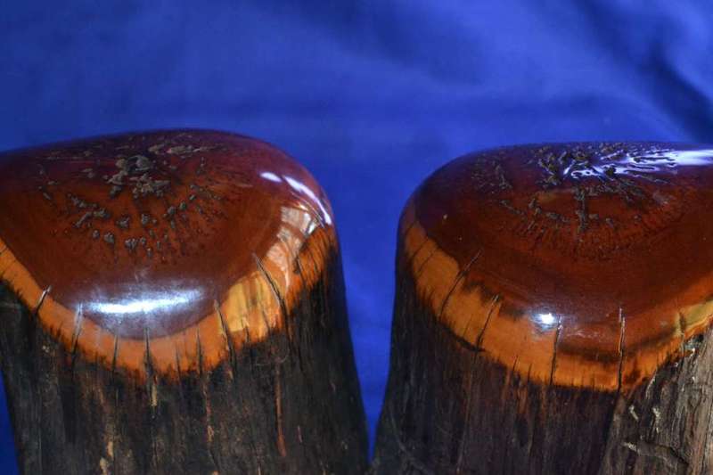 Vintage Mulga Wood Book Ends