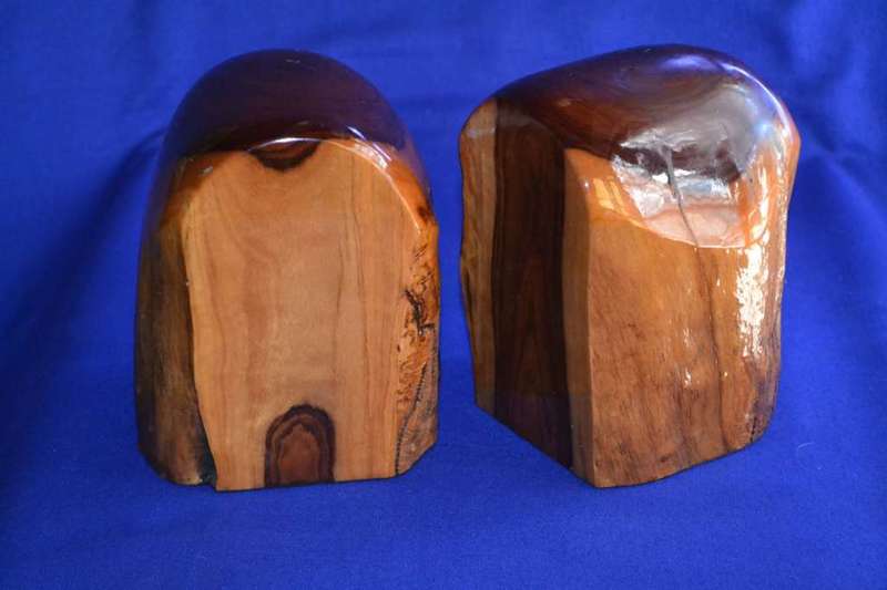 Vintage Mulga Wood Book Ends