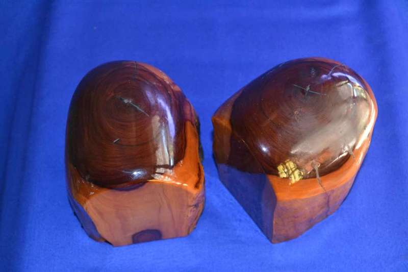 Vintage Mulga Wood Book Ends