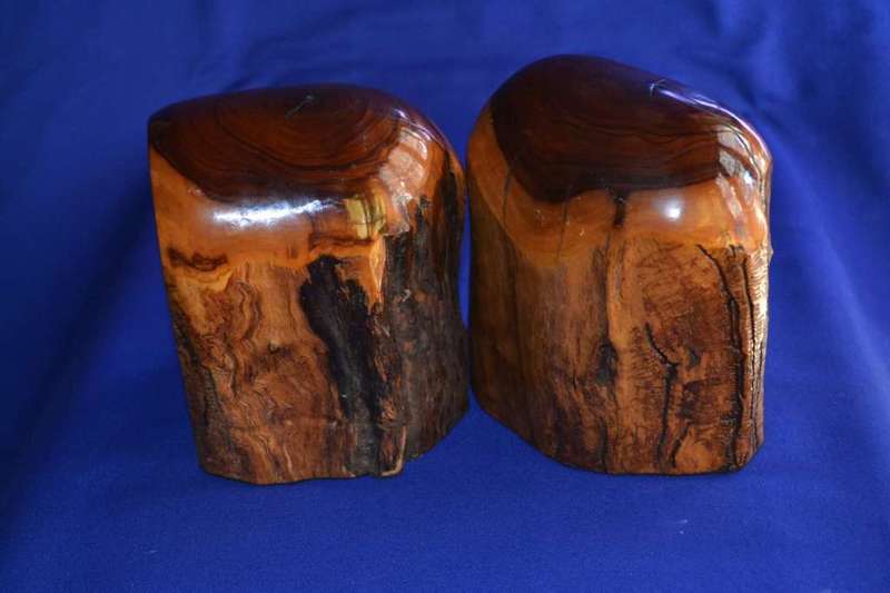 Vintage Mulga Wood Book Ends