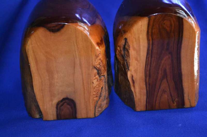 Vintage Mulga Wood Book Ends
