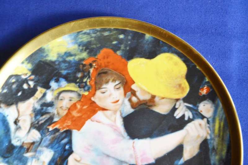 Crown Staffordshire Collectors / Display Plate - Dance at Bougival