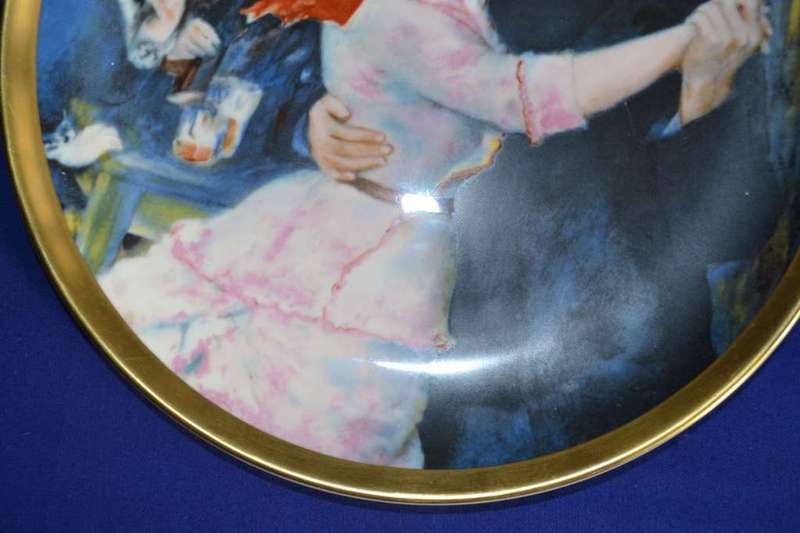 Crown Staffordshire Collectors / Display Plate - Dance at Bougival