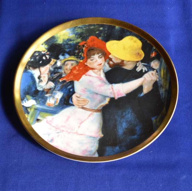 Crown Staffordshire Collectors / Display Plate - Dance at Bougival
