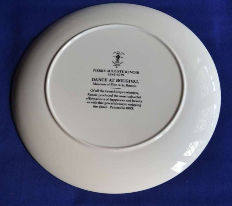 Crown Staffordshire Collectors / Display Plate - Dance at Bougival